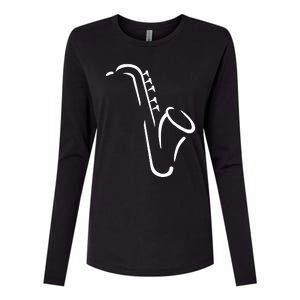 Saxophone Gift Womens Cotton Relaxed Long Sleeve T-Shirt