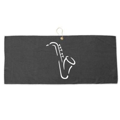 Saxophone Gift Large Microfiber Waffle Golf Towel