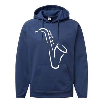 Saxophone Gift Performance Fleece Hoodie