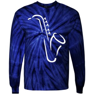 Saxophone Gift Tie-Dye Long Sleeve Shirt