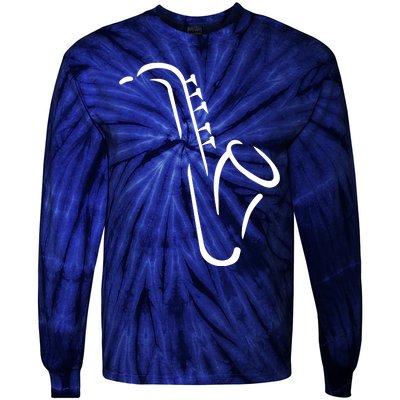 Saxophone Gift Tie-Dye Long Sleeve Shirt