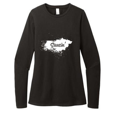 Saucin Gift Womens CVC Long Sleeve Shirt