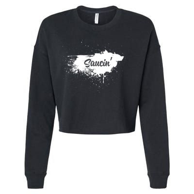 Saucin Gift Cropped Pullover Crew