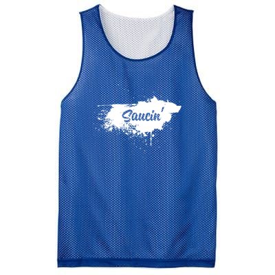 Saucin Gift Mesh Reversible Basketball Jersey Tank