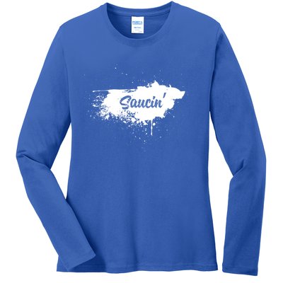 Saucin Gift Ladies Long Sleeve Shirt