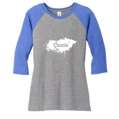 Saucin Gift Women's Tri-Blend 3/4-Sleeve Raglan Shirt