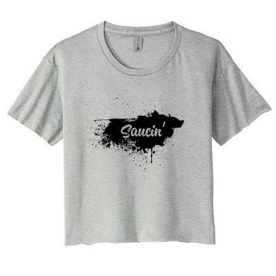 Saucin Gift Women's Crop Top Tee