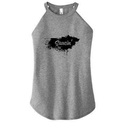 Saucin Gift Women's Perfect Tri Rocker Tank