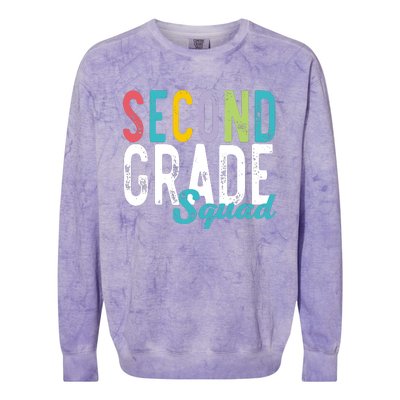 Second Grade Squad Colorblast Crewneck Sweatshirt