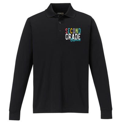 Second Grade Squad Performance Long Sleeve Polo