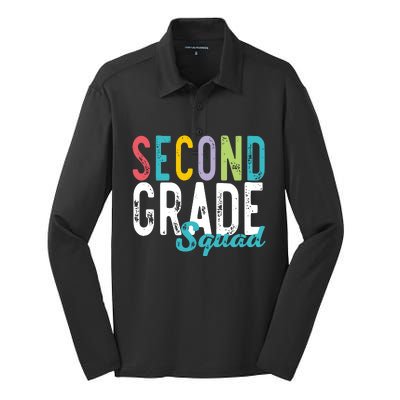 Second Grade Squad Silk Touch Performance Long Sleeve Polo