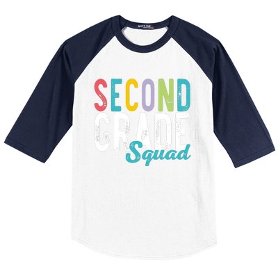 Second Grade Squad Baseball Sleeve Shirt