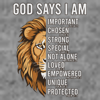 S God Says I Am Lion Christian 7-Panel Snapback Hat