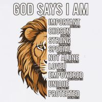 S God Says I Am Lion Christian Cooling Performance Crew T-Shirt