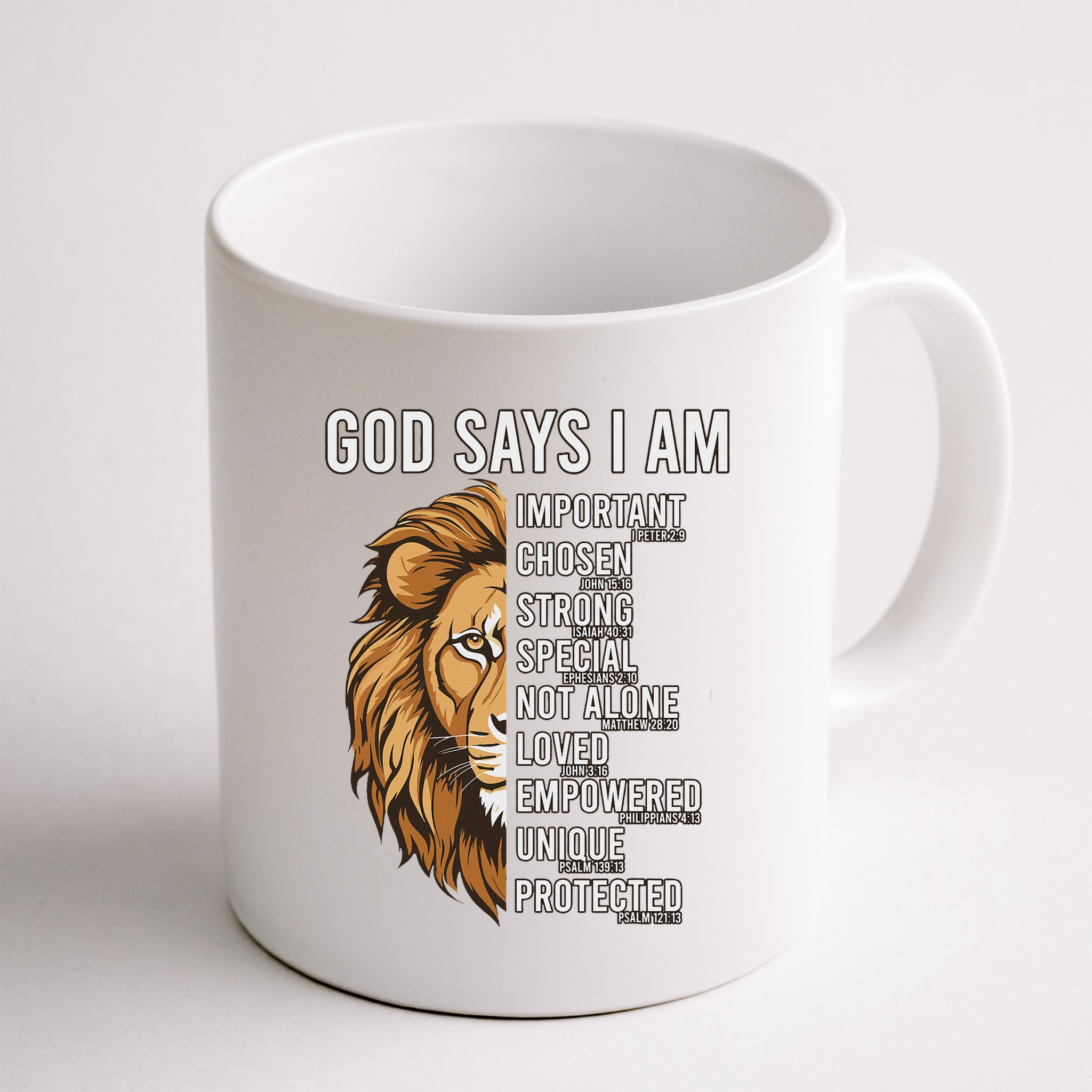 S God Says I Am Lion Christian Mug