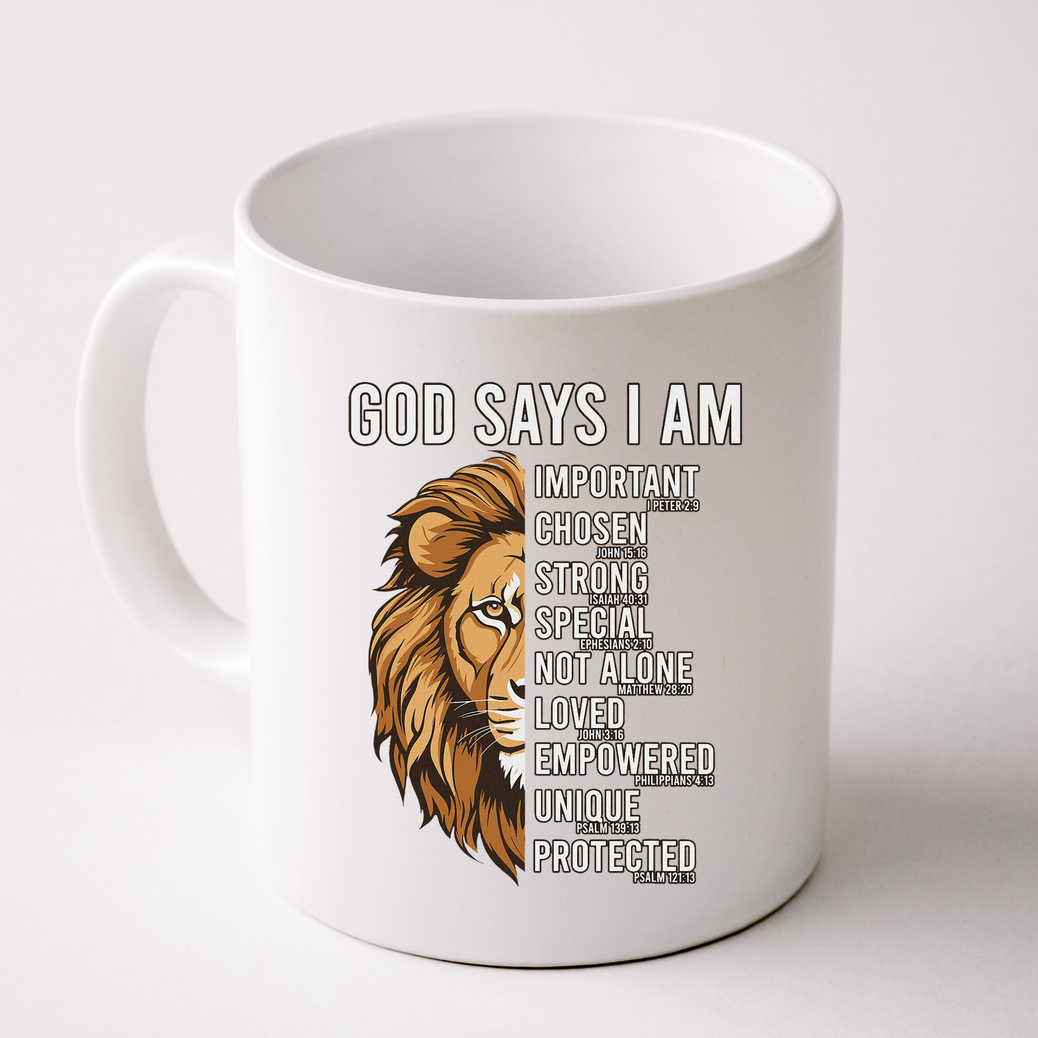 S God Says I Am Lion Christian Mug