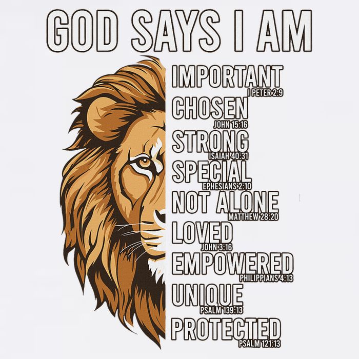 S God Says I Am Lion Christian 11oz C Handle Ceramic Mug