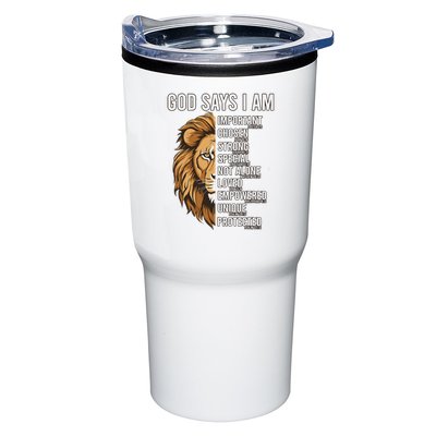 S God Says I Am Lion Christian Tumbler