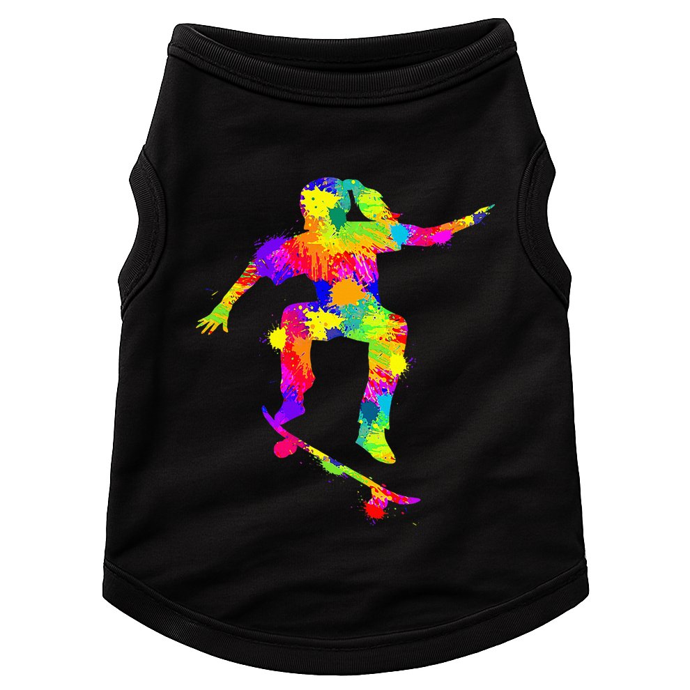 Skater Girl Skateboarder Girl Skateboarding Doggie Tank