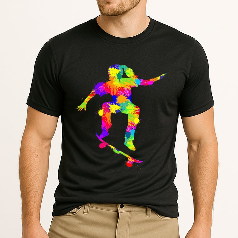 Skater Girl Skateboarder Girl Skateboarding Cooling Performance Crew T-Shirt