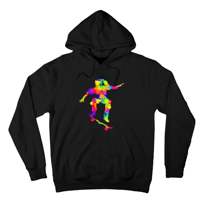 Skater Girl Skateboarder Girl Skateboarding Hoodie