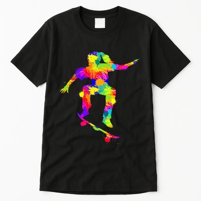 Skater Girl Skateboarder Girl Skateboarding Tall T-Shirt