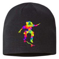 Skater Girl Skateboarder Girl Skateboarding Sustainable Beanie