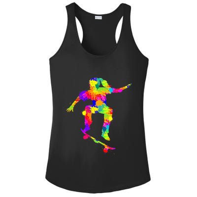 Skater Girl Skateboarder Girl Skateboarding Ladies PosiCharge Competitor Racerback Tank