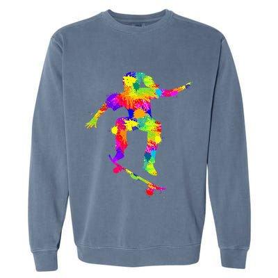 Skater Girl Skateboarder Girl Skateboarding Garment-Dyed Sweatshirt