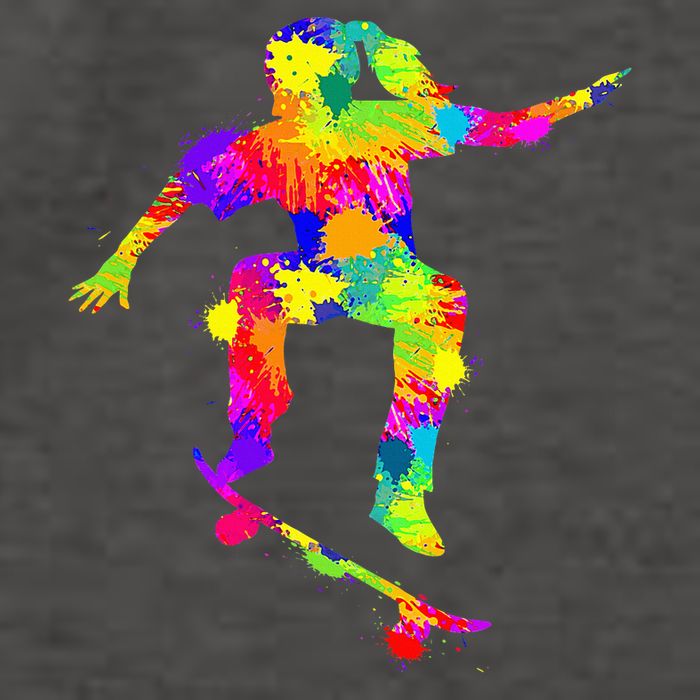 Skater Girl Skateboarder Girl Skateboarding Vector Backpack