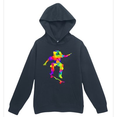 Skater Girl Skateboarder Girl Skateboarding Urban Pullover Hoodie