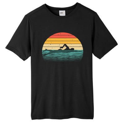 Swimming Gift Swimmer Swim Coach Gift Tall Fusion ChromaSoft Performance T-Shirt