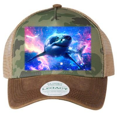 Space Galaxy Shark In Sea Ocean Of Stars Legacy Tie Dye Trucker Hat