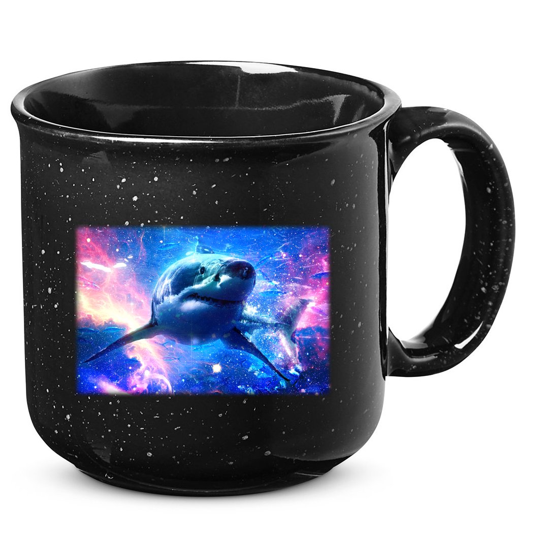 Space Galaxy Shark In Sea Ocean Of Stars 15oz Campfire Ceramic Mug