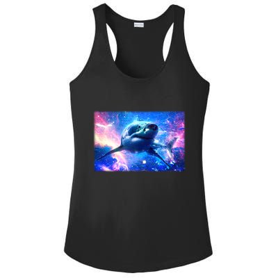 Space Galaxy Shark In Sea Ocean Of Stars Ladies PosiCharge Competitor Racerback Tank