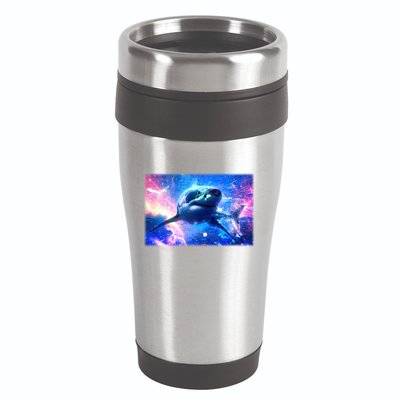 Space Galaxy Shark In Sea Ocean Of Stars 16oz Travel Tumbler