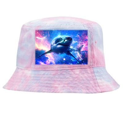 Space Galaxy Shark In Sea Ocean Of Stars Tie-Dyed Bucket Hat