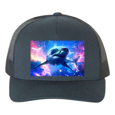 Space Galaxy Shark In Sea Ocean Of Stars Yupoong Adult 5-Panel Trucker Hat