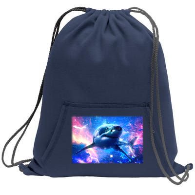 Space Galaxy Shark In Sea Ocean Of Stars Sweatshirt Cinch Pack Bag