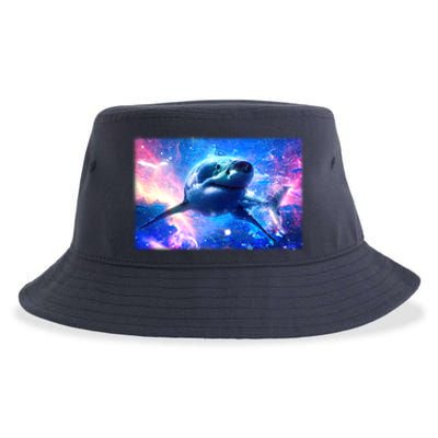 Space Galaxy Shark In Sea Ocean Of Stars Sustainable Bucket Hat