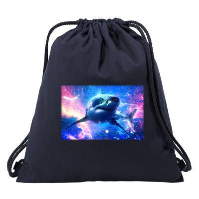 Space Galaxy Shark In Sea Ocean Of Stars Drawstring Bag