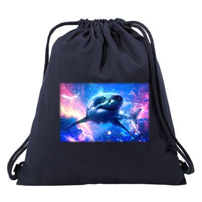 Space Galaxy Shark In Sea Ocean Of Stars Drawstring Bag