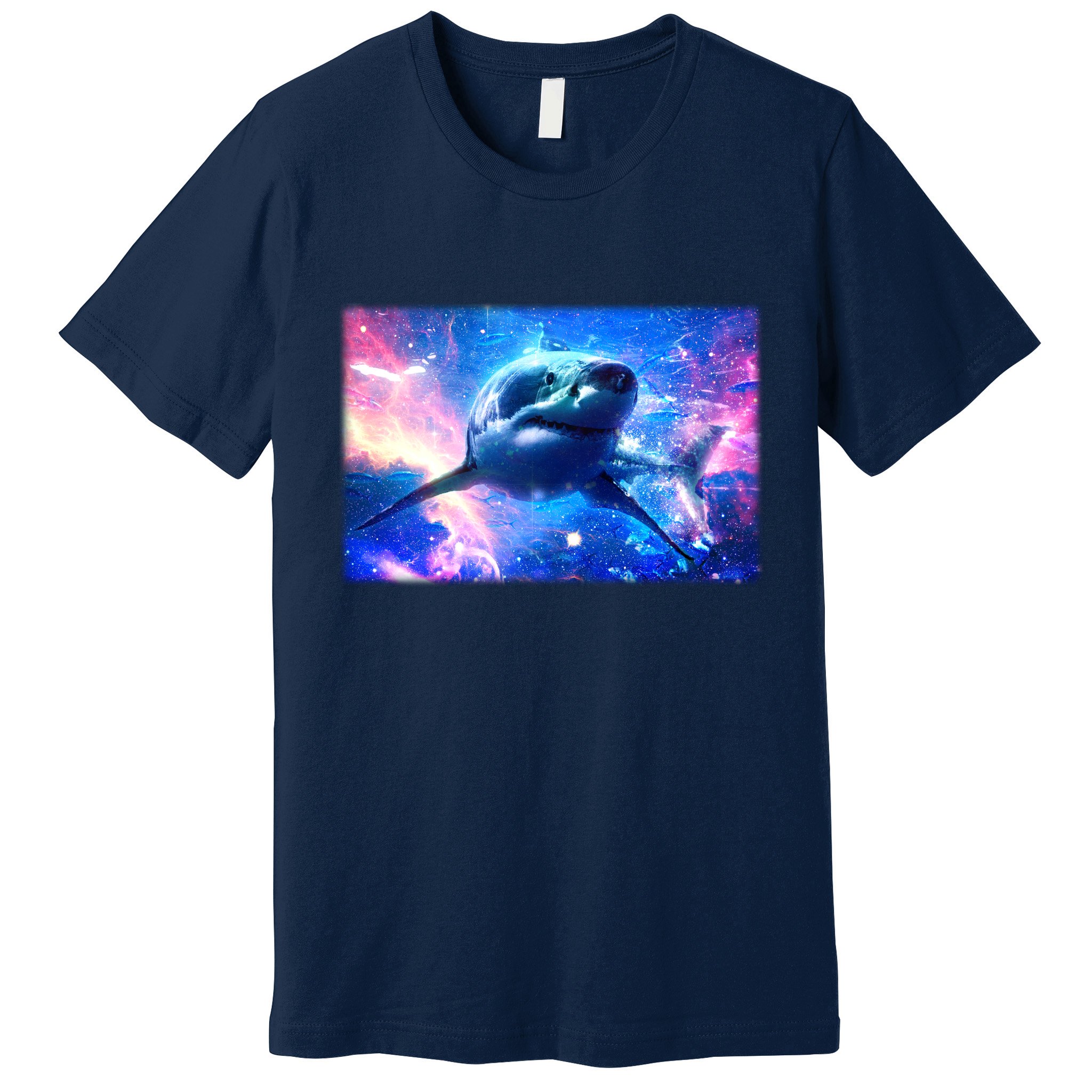 Space Galaxy Shark In Sea Ocean Of Stars Premium T-Shirt