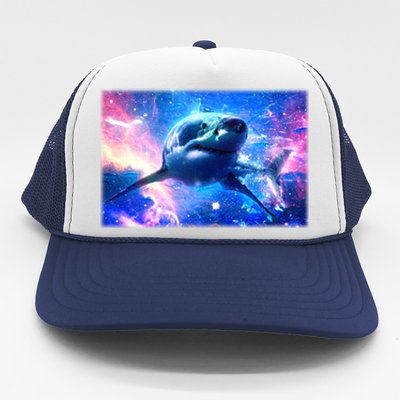 Space Galaxy Shark In Sea Ocean Of Stars Trucker Hat