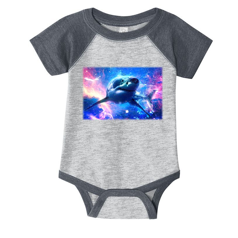 Space Galaxy Shark In Sea Ocean Of Stars Infant Baby Jersey Bodysuit