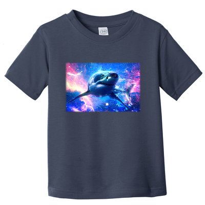 Space Galaxy Shark In Sea Ocean Of Stars Toddler T-Shirt