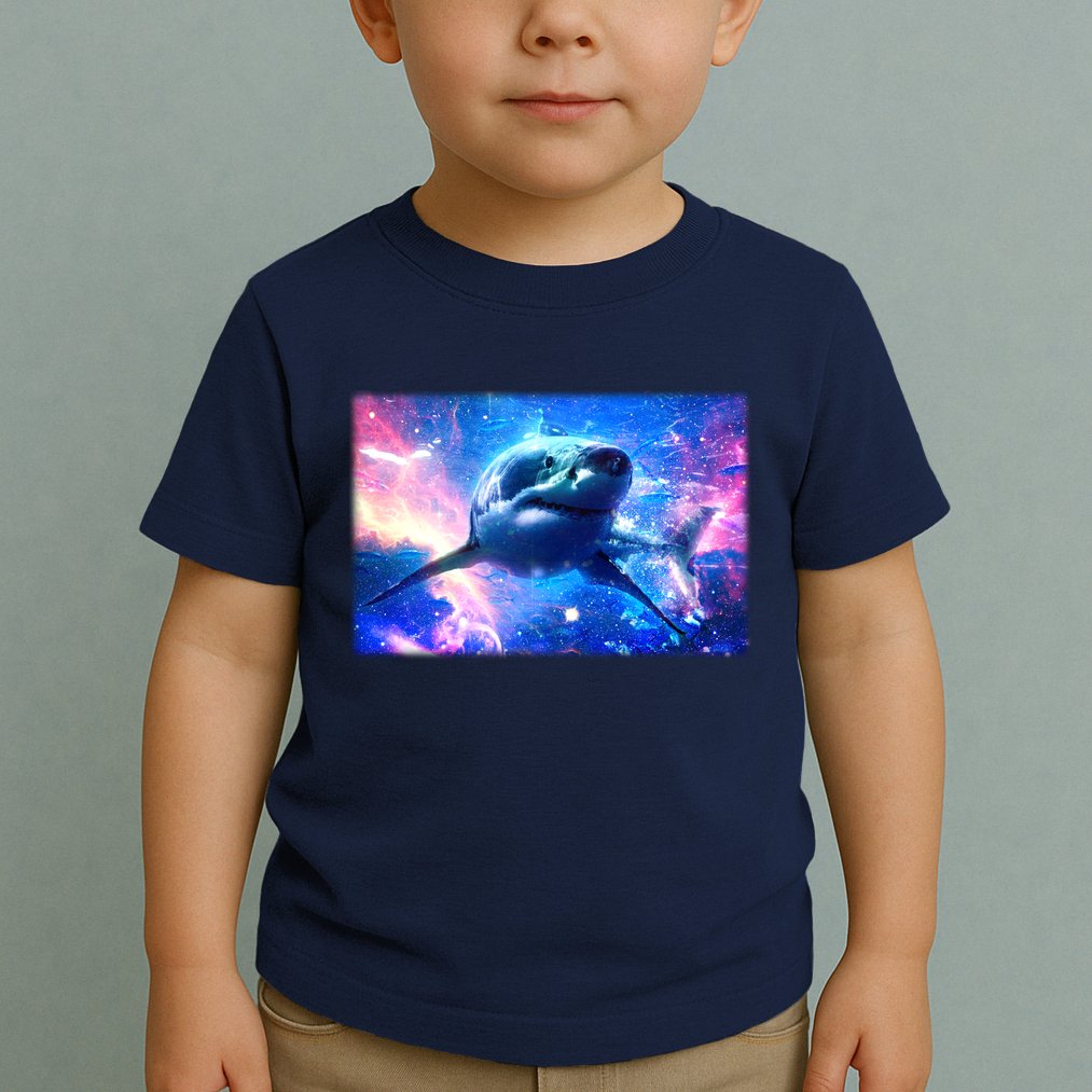 Space Galaxy Shark In Sea Ocean Of Stars Toddler T-Shirt
