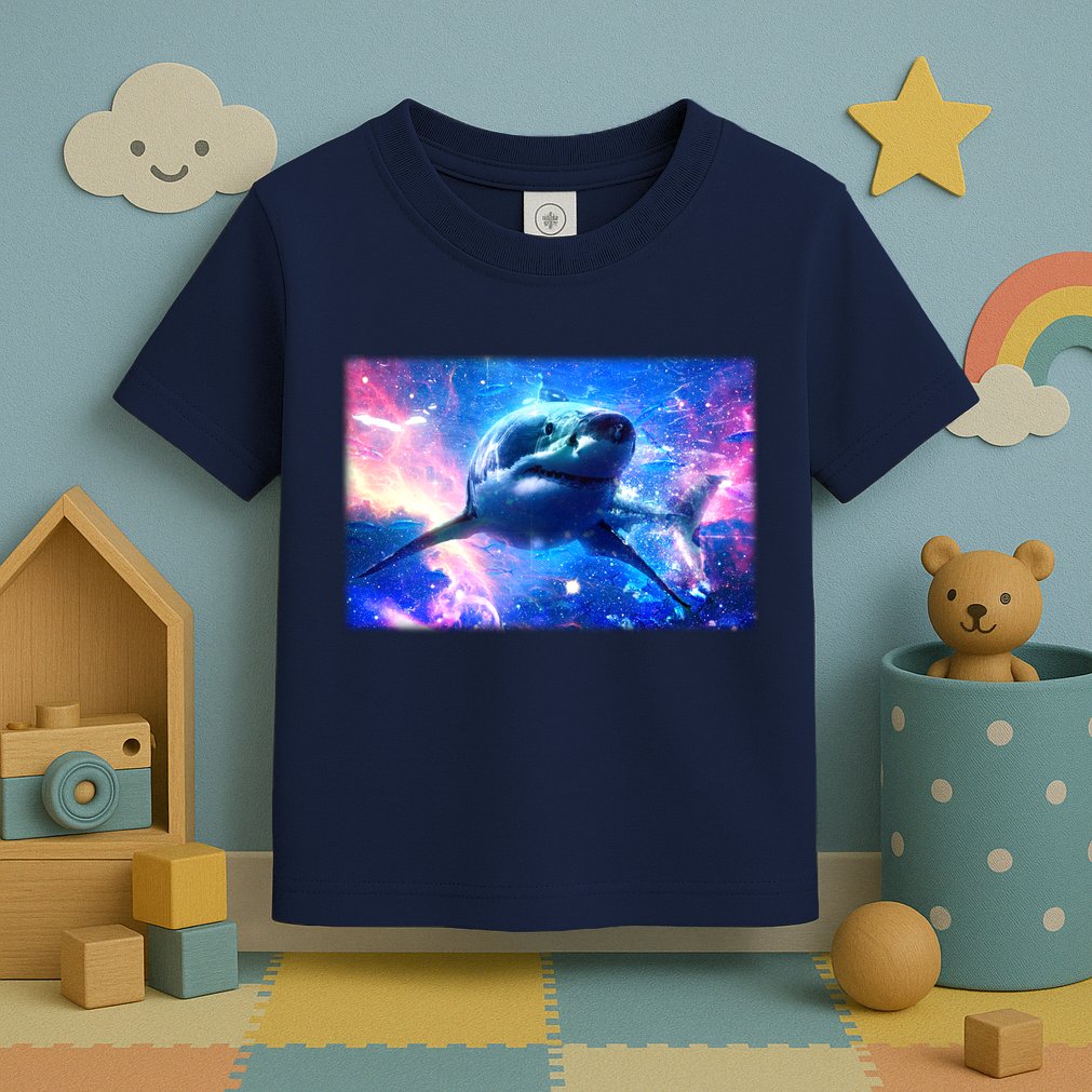 Space Galaxy Shark In Sea Ocean Of Stars Toddler T-Shirt