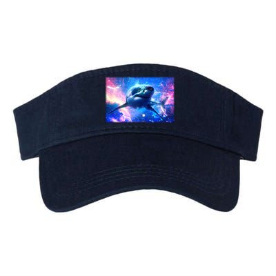 Space Galaxy Shark In Sea Ocean Of Stars Valucap Bio-Washed Visor