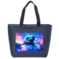 Space Galaxy Shark In Sea Ocean Of Stars Zip Tote Bag